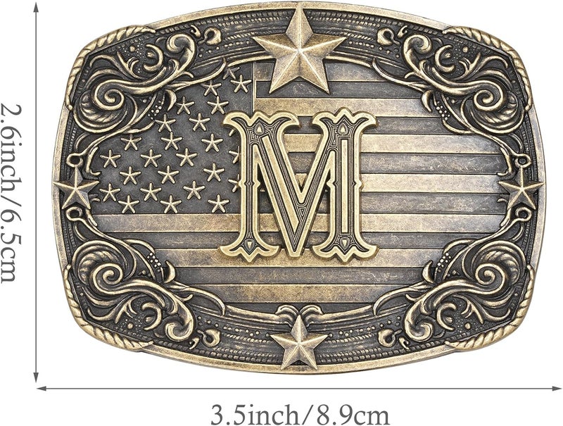 Flipslo Store Western Belt Buckle for Men Women Initial Letter A to Z Cowboy Belt Buckle Texas Buckle hebillas vaqueras para hombre - Image 2